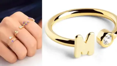 Anillo ajustable Singularu Letter Diamond en plata con baño de oro 18K: Elegancia Personalizada a Mitad de Precio