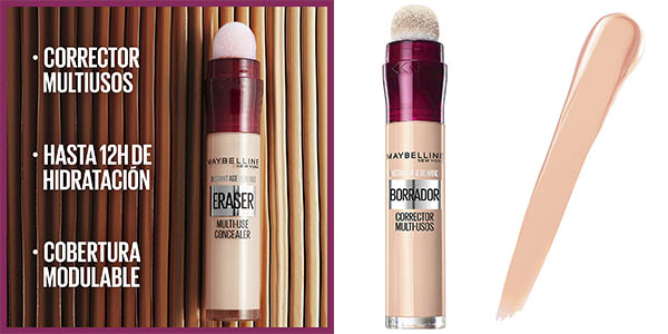 Corrector Maybelline New York El Borrador con 38% de descuento: Combate ojeras e imperfecciones por sólo 6,42 €