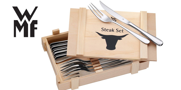Juego WMF de 12 cubiertos para carne con diseño ergonómico y acero inoxidable por 30,69 €