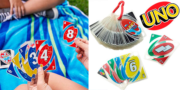 UNO H2O To Go: Juego de cartas impermeable con 34% de descuento en Amazon