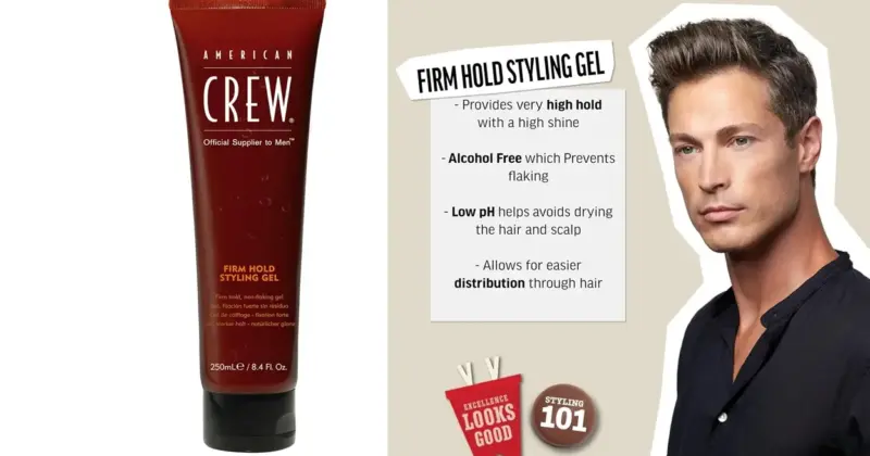 Gel American Crew de Fijación Fuerte con 49% de Descuento para un Peinado Impecable Todo el Día