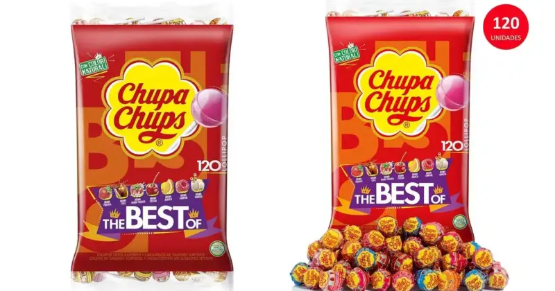 120 Chupa Chups The Best Of con surtido de sabores por solo 12,13 € con envío gratis