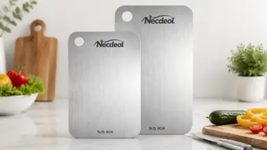 Pack de 2 tablas de cortar de acero inoxidable 304 con doble cara por solo 7,92 € con 28% de descuento
