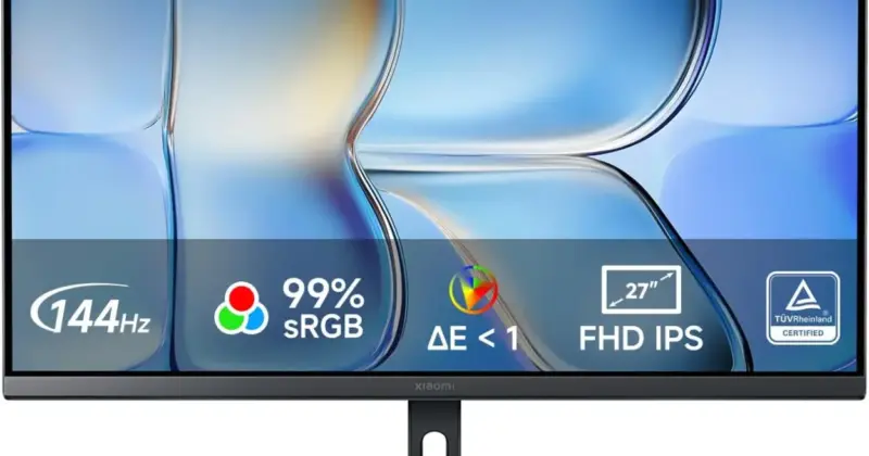 Monitor Xiaomi A27i de 27" con panel IPS, 144 Hz y FreeSync: gran calidad a solo 73,47 €
