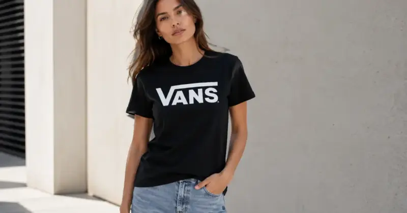 Camiseta Vans Flying V Crew para mujer, básica y cómoda con un 43% de descuento