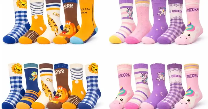 Pack de 10 pares de calcetines Kyopp para niños con divertidos diseños y un 32% de descuento