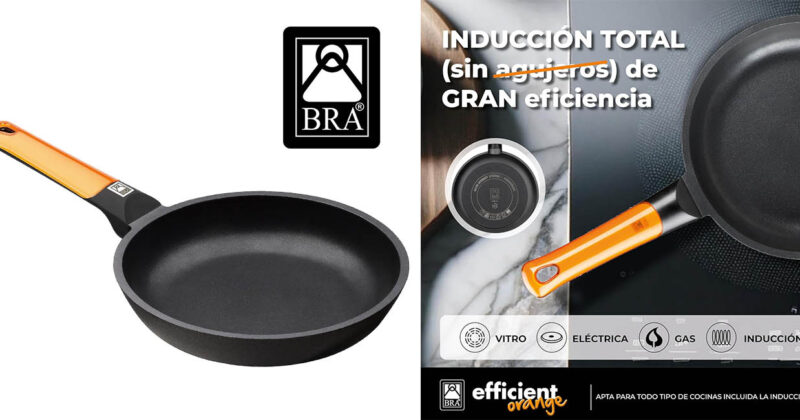 Sartén BRA Efficient Orange 22 cm: calidad y antiadherente con un 36% de descuento en Amazon