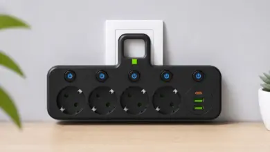 Regleta de pared 8 en 1 con 4 enchufes, USB y luz nocturna por solo 17,98 € con descuento