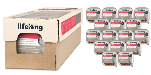 Pack x16 Latas Amazon Lifelong Cat Food: Comida Húmeda Saludable para Gatos con -19% de Descuento