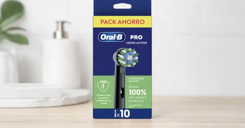 Pack x10 cabezales originales Oral-B Pro CrossAction con 43% de descuento por solo 24,95 €