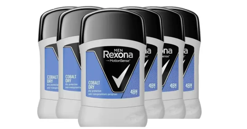 Pack x6 Rexona Cobalt Dry Stick: 48 horas de protección antitranspirante al 30% de descuento