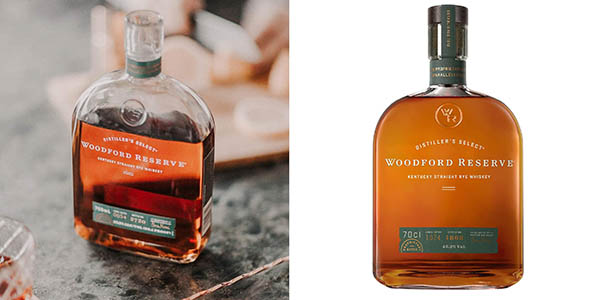 Woodford Reserve Bourbon RYE: Whisky premium con 24% de descuento a 28,99 € en Amazon
