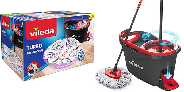 Set Vileda Easy Wring & Clean Turbo con Fregona de Microfibra y Cubo con Pedal a solo 29,99 € con Envío Gratis