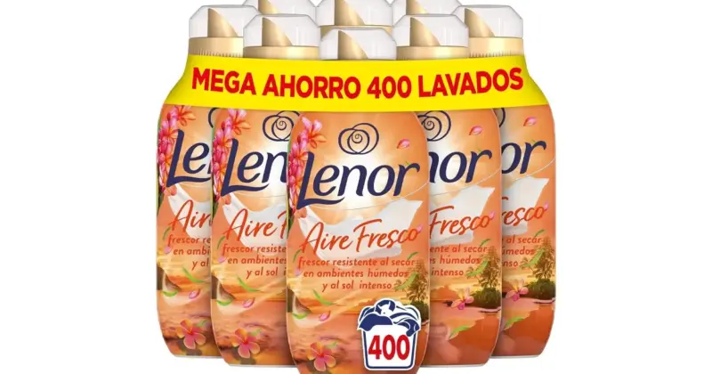 Pack de 8 suavizantes Lenor Aire Fresco con aroma duradero por 22,99 €
