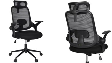 Silla de oficina ergonómica con reposacabezas y soporte lumbar por sólo 41,64 € con 48% de descuento