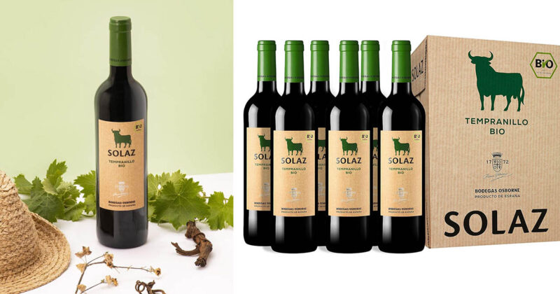 Pack de 6 botellas de Vino Solaz Tempranillo BIO con un 12% de descuento