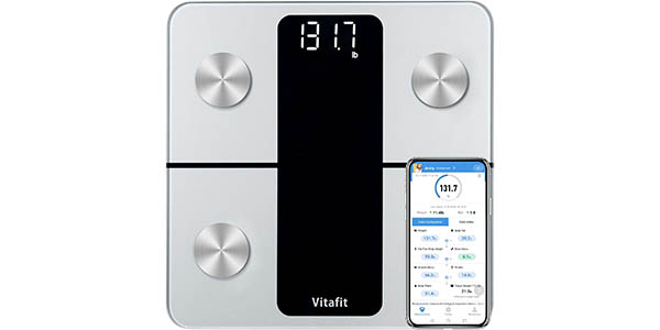 Báscula inteligente Vitafit VT701 con análisis corporal completo y Bluetooth por solo 14,24 €: seguimiento total para tu salud