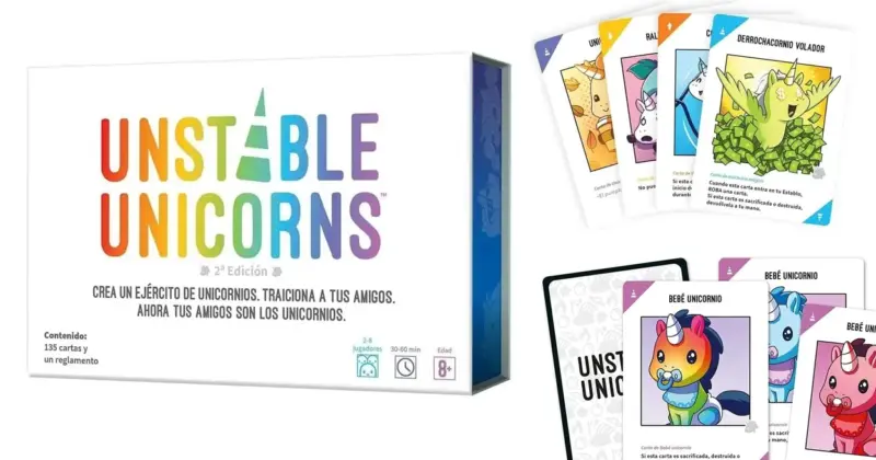 Unstable Unicorns: Juego de cartas divertido y estratégico con 25% de descuento en Amazon