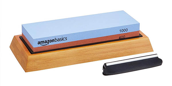 Piedra de agua Amazon Basics para afilar cuchillos con doble grano - Oferta al 20% por 11,66 €