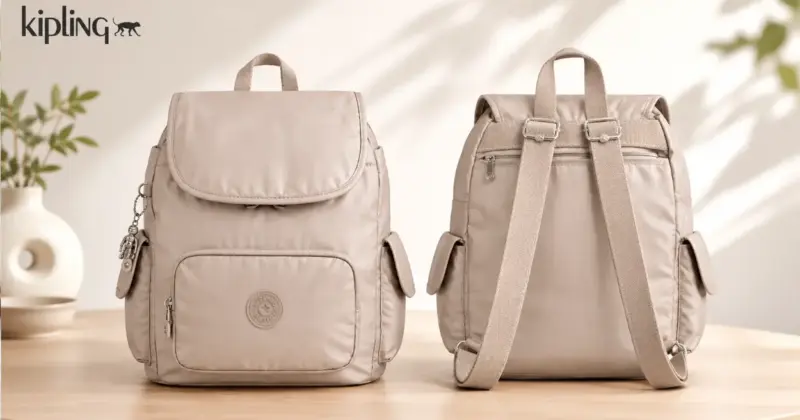 Mochila Kipling City Pack Mediana en Metallic Glow con 44% de Descuento: Comodidad y Estilo para el Día a Día