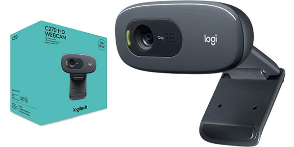 Logitech C270 HD: Webcam 720p con micrófono por 14,83 € y envío gratis, ideal para teletrabajo
