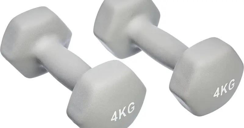 Set de 2 mancuernas Amazon Basics de 4 kg con 25% de descuento y solo 16,19 € para entrenar en casa