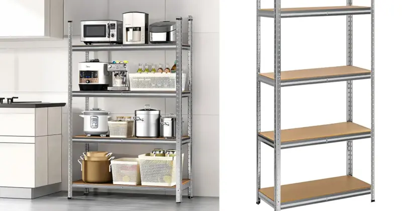 Estantería metálica T-LoVendo con baldas ajustables por solo 19,85 € para organizar tu hogar o taller