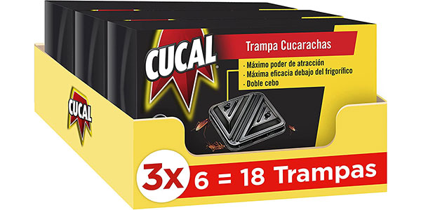 Pack de 18 trampas Cucal doble cebo: eficacia prolongada para eliminar cucarachas con un 22% de descuento