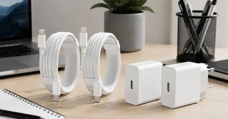 Pack x2 cargadores BSTOEM 20W con cable Lightning 2m: carga rápida y doble para iPhone e iPad a solo 15,99€ con 20% de descuento