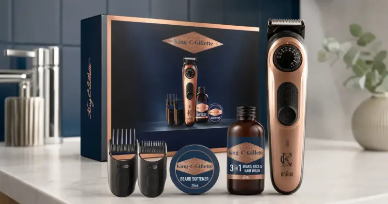 Kit de barba King C. Gillette con recortadora inalámbrica y peines ajustables por 33€ con un 42% de descuento