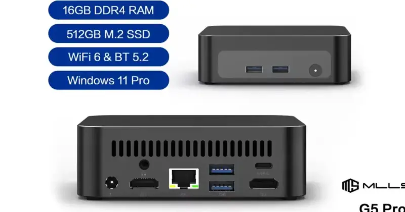 Mini PC MLLSE G5 Pro con Ryzen 7 5800H, 16GB RAM y 512GB SSD a sólo 222,63€ con 78% de descuento