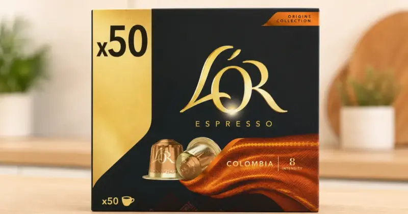 Pack 50 cápsulas L'OR Espresso Colombia intensidad 8: café intenso y aromático con un 29% de descuento
