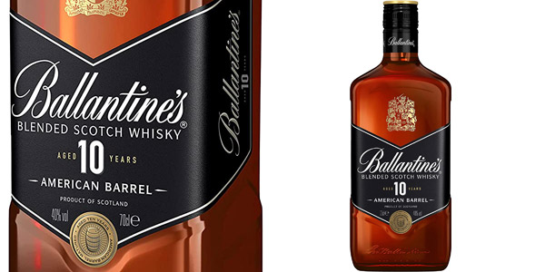Whisky escocés Ballantine's 10 años con un 37% de descuento: calidad clásica a solo 14,43 €