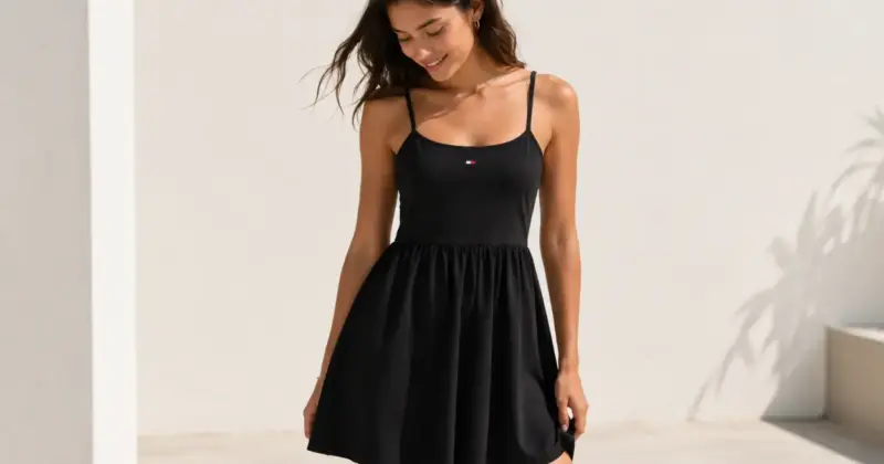 Vestido acampanado Tommy Jeans para mujer al 43% de descuento y envío gratis