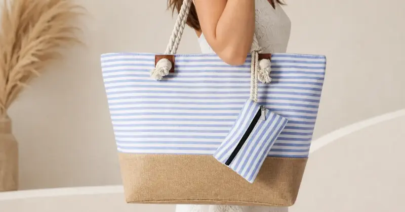 Bolso de Playa Impermeable DonDon XXL con Cremallera: Gran Capacidad y 43% de Descuento en Amazon