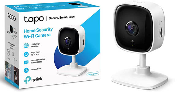 Cámara WiFi TP-Link Tapo C100 con visión nocturna y control por Alexa a solo 19,49 €