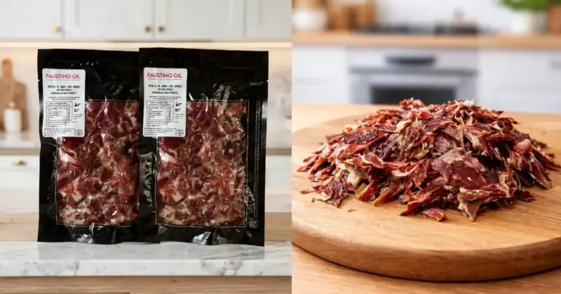 1 kg de virutas de jamón ibérico Faustino Gil con envío gratis y 56% de descuento