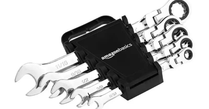 Juego de llaves de trinquete Amazon Basics: calidad y precisión con un 19% de descuento