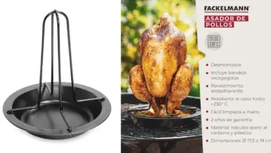 Soporte Fackelmann para asar pollo y pavo: asados más jugosos y uniformes por 5€ con descuento