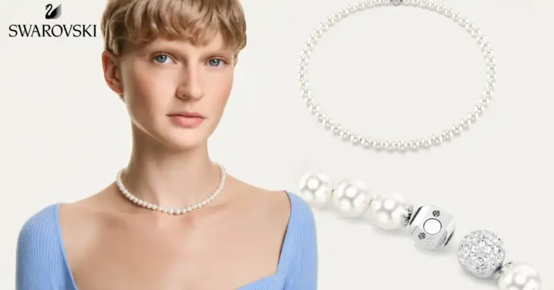 Collar Swarovski Matrix de Perlas Blancas con 30% de Descuento y Envío Gratis en Amazon