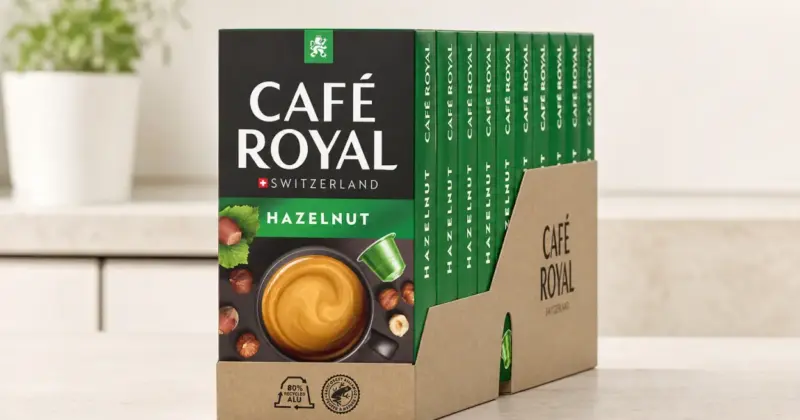 Pack Café Royal Hazelnut: 100 cápsulas compatibles Nespresso por solo 12,82€ con aroma a avellanas