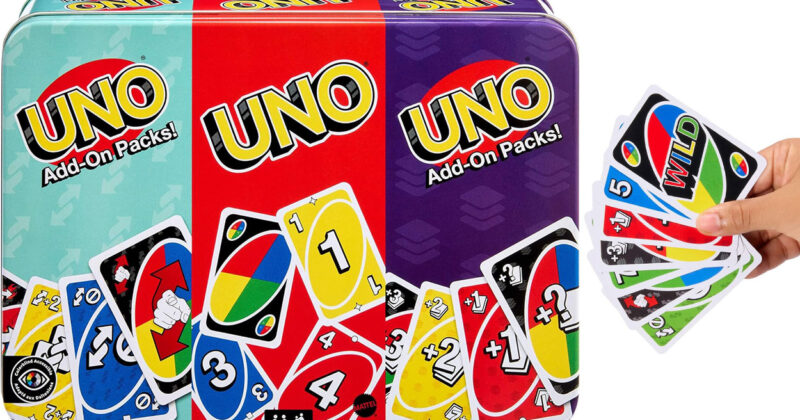 Juego UNO en caja metálica con 2 expansiones por solo 11,99 €: diversión garantizada con un 20% de descuento
