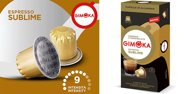 Pack de 100 cápsulas de café Gimoka Sublime compatible Nespresso a 19,54€ con un 15% de descuento