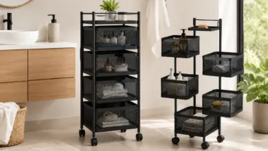 Carro auxiliar metálico plegable con ruedas y cestas grandes por 32,58 € con envío incluido