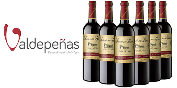 Pack de 6 botellas Señorío de los Llanos Crianza DO Valdepeñas a sólo 12 € con un 27% de descuento