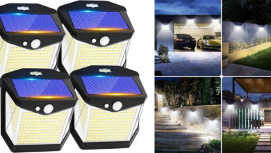 Pack 4 Lámparas LED Solares Vanranger para Exterior: Eficiencia y Seguridad por Solo 16,27 €