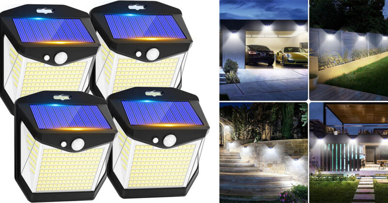 Pack 4 Lámparas LED Solares Vanranger para Exterior: Eficiencia y Seguridad por Solo 16,27 €