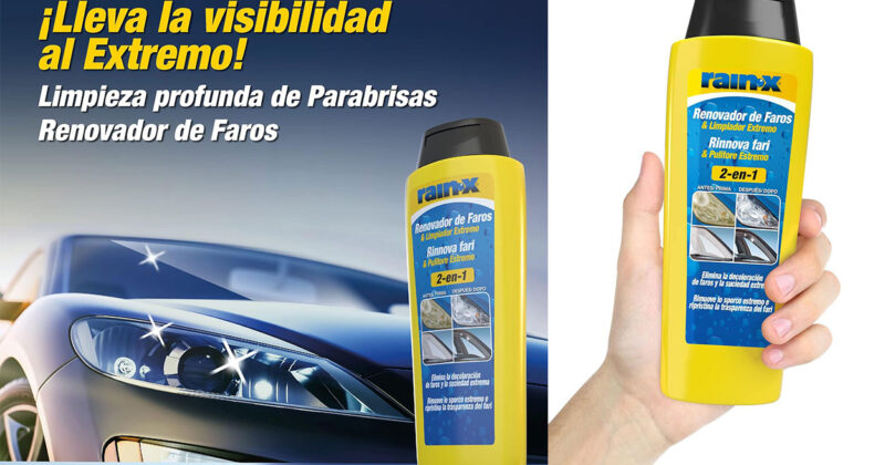 Restaurador de faros Rain-X de 325 ml con 19% de descuento para mejorar la seguridad al volante