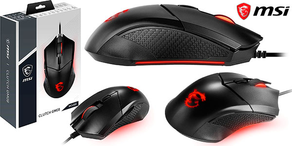 Ratón gaming MSI Clutch GM08 ambidiestro con 4.200 ppp a sólo 9,90€ y gran descuento