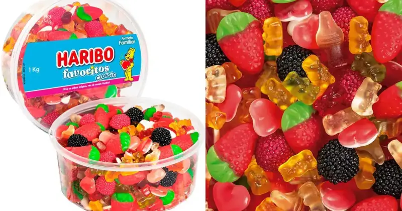 Tarro de 1 kg de Gominolas Haribo Favoritos Classic con un 39% de Descuento en Amazon